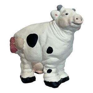 Dreamsicles Vintage Black and White Cast Art Cow‎